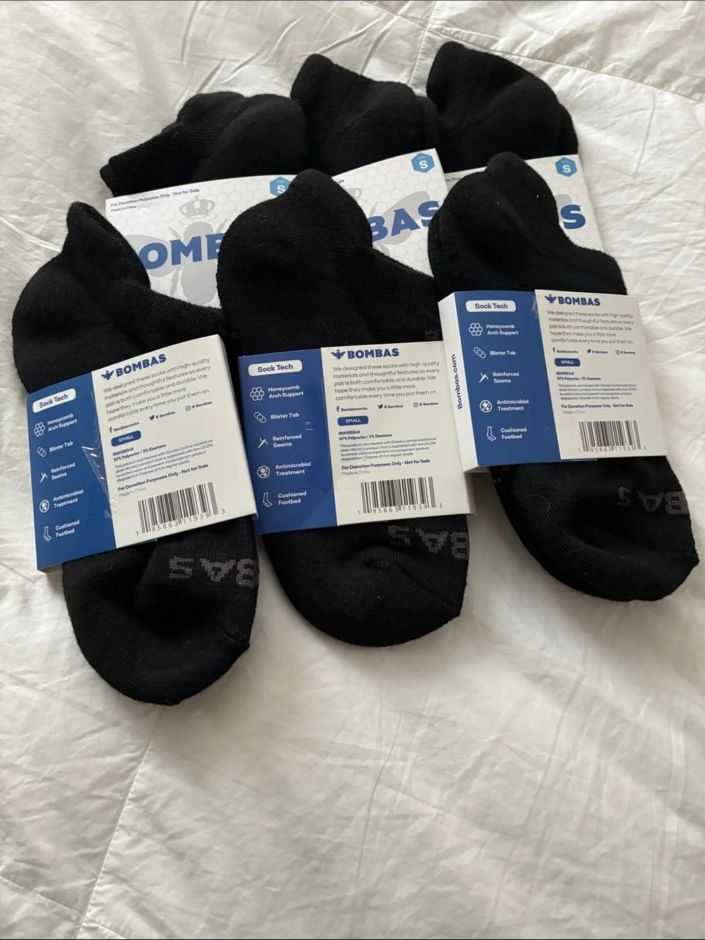 Bombas Black Men's No-Show Athletic Socks - Pack of 6